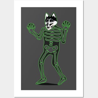 Husky Bone Halloween Posters and Art